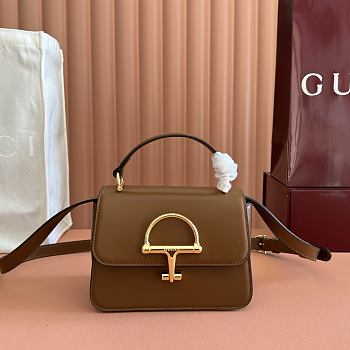 Colestore Gucci Siena Small Top Handle Bag Brown 19x13x8.5cm