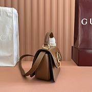 Colestore Gucci Siena Small Top Handle Bag Brown 19x13x8.5cm - 6