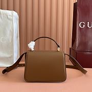 Colestore Gucci Siena Small Top Handle Bag Brown 19x13x8.5cm - 4