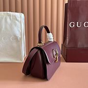 Colestore Gucci Siena Medium Top Handle Bag Rosso Ancora Red 25.5x16x9cm - 6