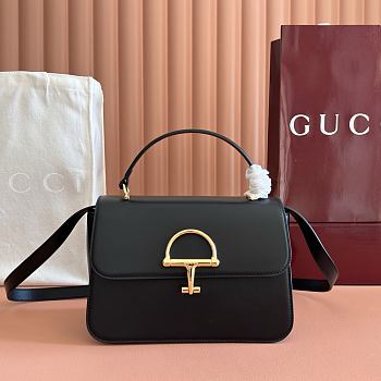 Colestore Gucci Siena Medium Top Handle Bag Black 25.5x16x9cm