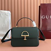 Colestore Gucci Siena Medium Top Handle Bag Dark Green 25.5x16x9cm - 1