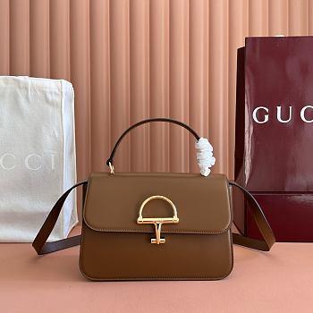 Colestore Gucci Siena Medium Top Handle Bag Brown 25.5x16x9cm