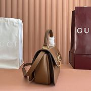 Colestore Gucci Siena Medium Top Handle Bag Brown 25.5x16x9cm - 6