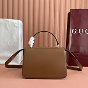 Colestore Gucci Siena Medium Top Handle Bag Brown 25.5x16x9cm - 4