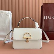 Colestore Gucci Siena Medium Top Handle Bag White 25.5x16x9cm - 1
