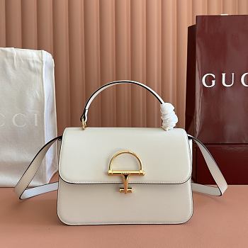 Colestore Gucci Siena Medium Top Handle Bag White 25.5x16x9cm