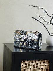 Colestore Chanel Classic 11.12 handbag, Satin, sequins, glass pearls & gold 15.5×25.5×6.5cm - 4