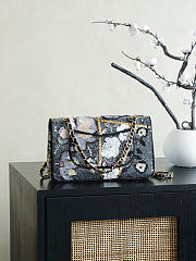 Colestore Chanel Classic 11.12 handbag, Satin, sequins, glass pearls & gold 15.5×25.5×6.5cm - 3