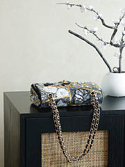 Colestore Chanel Classic 11.12 handbag, Satin, sequins, glass pearls & gold 15.5×25.5×6.5cm - 2