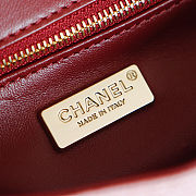 Colestore Chanel Foldable flap bag Sequins & Gold-Plated Metal Pink & Red 20x13x7cm - 6