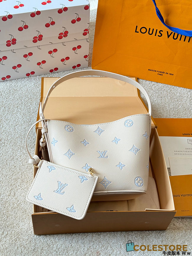 Colestore Louis Vuitton All In BB Bicolour Monogram Empreinte Leather Light Blue 18×19x11cm - 1
