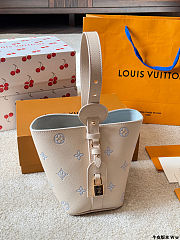 Colestore Louis Vuitton All In BB Bicolour Monogram Empreinte Leather Light Blue 18×19x11cm - 6