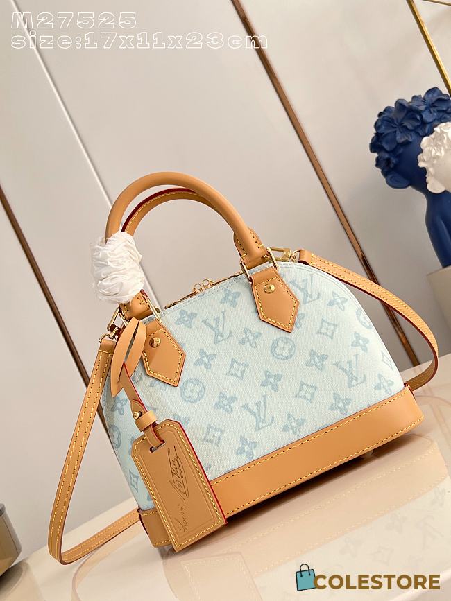 Colestore Louis Vuitton Alma BB Monogram Denim Canvas Light Blue 17 x 11 x 23 cm - 1