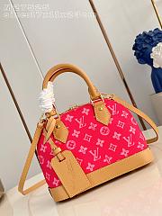 	 Colestore Louis Vuitton Alma BB Monogram Denim Canvas Fuchsia Pink 17 x 11 x 23 cm - 1