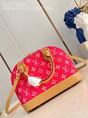 	 Colestore Louis Vuitton Alma BB Monogram Denim Canvas Fuchsia Pink 17 x 11 x 23 cm - 2