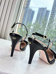 Colestore Valentino Bowow Slingback Pumps In Kidskin 85mm  in Black  - 6