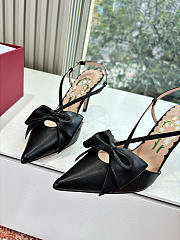 Colestore Valentino Bowow Slingback Pumps In Kidskin 85mm  in Black  - 5