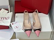 Colestore Valentino Bepointy Slingback Pump In Patent Leather And Kidskin 45mm Pink - 1
