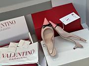 Colestore Valentino Bepointy Slingback Pump In Patent Leather And Kidskin 45mm Pink - 6