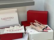 Colestore Valentino Bepointy Slingback Pump In Patent Leather And Kidskin 45mm Pink - 5