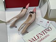 Colestore Valentino Bepointy Slingback Pump In Patent Leather And Kidskin 45mm Pink - 2
