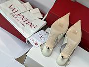 Colestore Valentino Bepointy Slingback Pump In Patent Leather And Kidskin 45mm White - 5