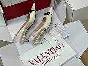 Colestore Valentino Bepointy Slingback Pump In Patent Leather And Kidskin 45mm White - 3
