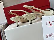 Colestore Valentino Bepointy Slingback Pump In Patent Leather And Kidskin 45mm White - 4