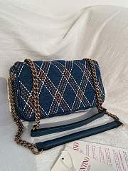 Colestore Valentino Garavani Quilted Shoulder Bag Blue 22x11x5cm - 4