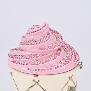 Colestore Chanel Minaudiere Ice Cream Bag   Plexiglas, Stone particles & Gold-colored metal  White, Pink, Light Green 15×12cm - 2