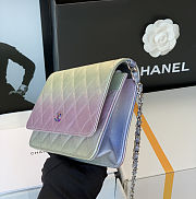 Colestore Chanel Gradient Iridescent Wallet On Chain 19cm - 5