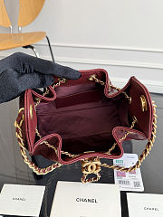 Colestore Chanel 25 Mini Handbag Grained Calfskin & Gold-Tone Metal Burgundy 20x22x12.5cm - 6