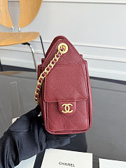 Colestore Chanel 25 Mini Handbag Grained Calfskin & Gold-Tone Metal Burgundy 20x22x12.5cm - 4