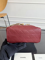 Colestore Chanel 25 Mini Handbag Grained Calfskin & Gold-Tone Metal Burgundy 20x22x12.5cm - 5