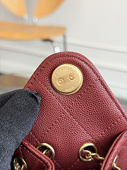 Colestore Chanel 25 Mini Handbag Grained Calfskin & Gold-Tone Metal Burgundy 20x22x12.5cm - 2