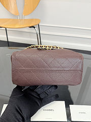 Colestore Chanel 25 Mini Handbag Grained Calfskin & Gold-Tone Metal Dark Brown 20x22x12.5cm - 5