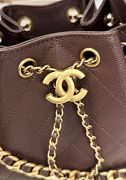 Colestore Chanel 25 Mini Handbag Grained Calfskin & Gold-Tone Metal Dark Brown 20x22x12.5cm - 2