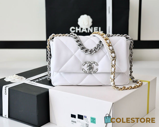 Colestore Chanel AS1161 Tofu Bag Medium White 30x10x20cm - 1