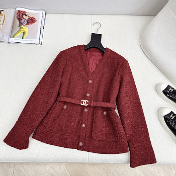 Colestore Chanel Jacket Tweed Red 