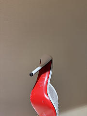 Colestore Christian Louboutin Miss Z Mule 100mm Pumps Mesh, nappa leather, strass and pearls Bianco - 2