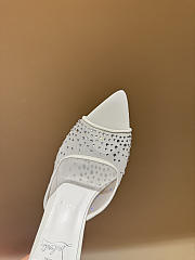 Colestore Christian Louboutin Miss Z Mule 100mm Pumps Mesh, nappa leather, strass and pearls Bianco - 3