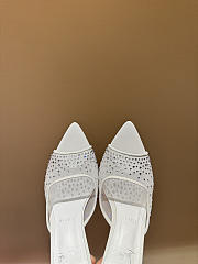 Colestore Christian Louboutin Miss Z Mule 100mm Pumps Mesh, nappa leather, strass and pearls Bianco - 4
