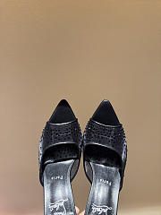 Colestore Christian Louboutin Miss Z Mule 100mm Pumps Mesh, nappa leather, strass and pearls Black - 4