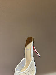 Colestore Christian Louboutin Miss Z Mule 100mm Pumps Mesh, nappa leather, strass and pearls Blush - 4
