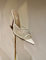 Colestore Christian Louboutin Miss Z Mule 100mm Pumps Mesh, nappa leather, strass and pearls Blush - 6