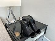 Colestore Chanel Sandals Shiny Crumpled Calfskin & Calfskin, Black  - 5