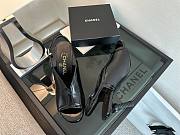 Colestore Chanel Sandals Shiny Crumpled Calfskin & Calfskin, Black  - 4
