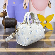 Colestore Louis Vuitton Nano Speedy Monogram Empreinte Leather Light Blue 16 x 10 x 7.5 cm - 6
