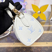 Colestore Louis Vuitton Nano Speedy Monogram Empreinte Leather Light Blue 16 x 10 x 7.5 cm - 3